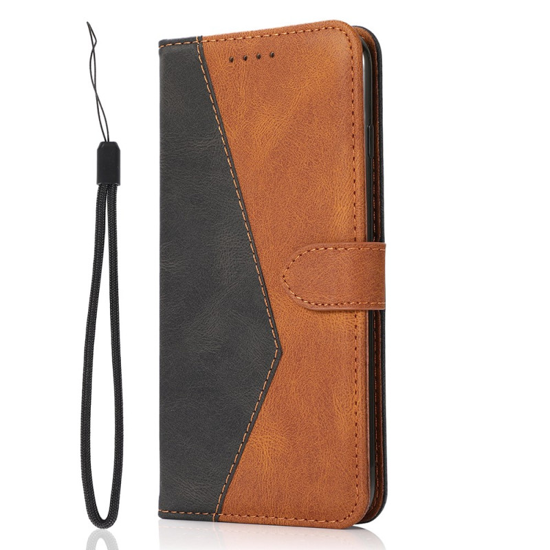 Samsung Galaxy S24 FE Zweifarbige Stylische Tasche mit Riemen