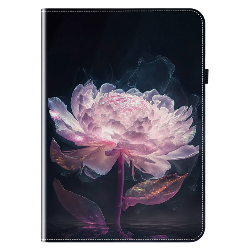 iPad Air 13 (2024) Purpurroter Pfingstrose Tasche