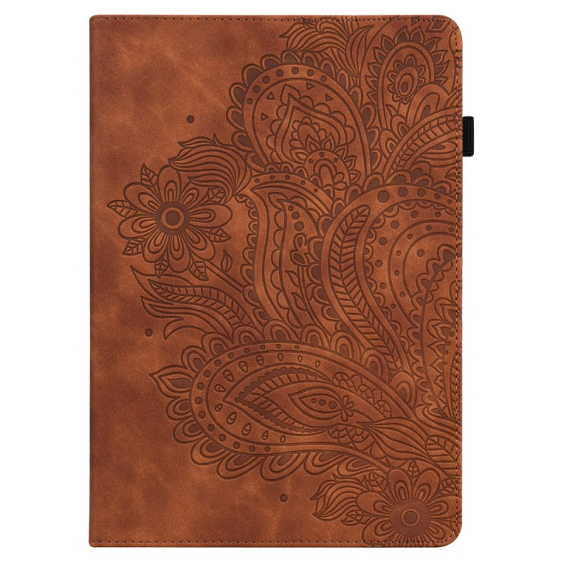 iPad Pro 11 (2024) Tasche in Wildlederoptik mit Mandala-Blume