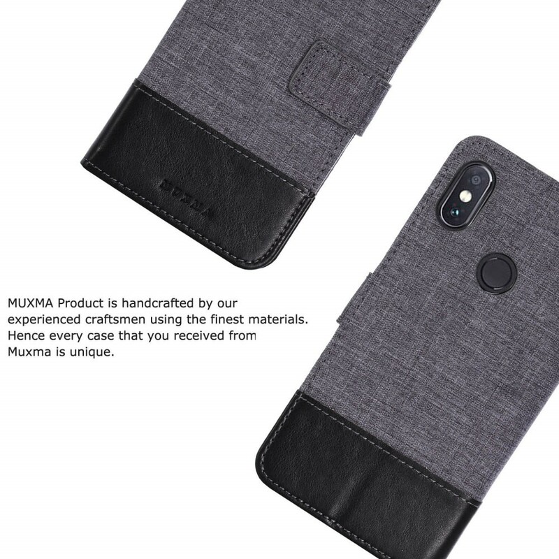 Xiaomi Redmi Note 5 Muxma Stoff & Lederoptik Tasche