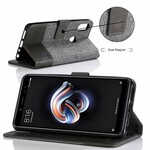 Xiaomi Redmi Note 5 Muxma Stoff & Lederoptik Tasche Xiaomi Redmi Note 5 Muxma Stoff & Lederoptik Tasche