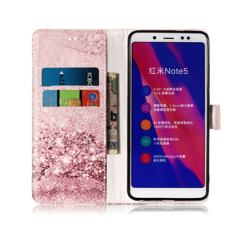 Xiaomi Redmi Note 5 Hülle mit Glitter-Farbverlauf