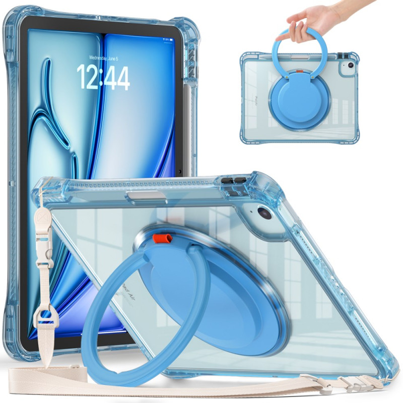 iPad Air 11 (2025) (2024)/Air (2022) (2020)/ Pro 11 Hülle Transparent Schultergurt und Ständer