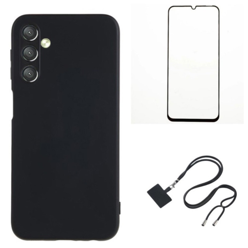 Samsung Galaxy A24 4G Cover Displayschutz und Trageriemen WANLONFENG