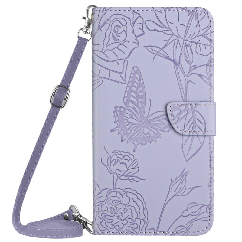 Oppo Reno 12F 5G Druck Schmetterlinge Tasche mit Schulterriemen