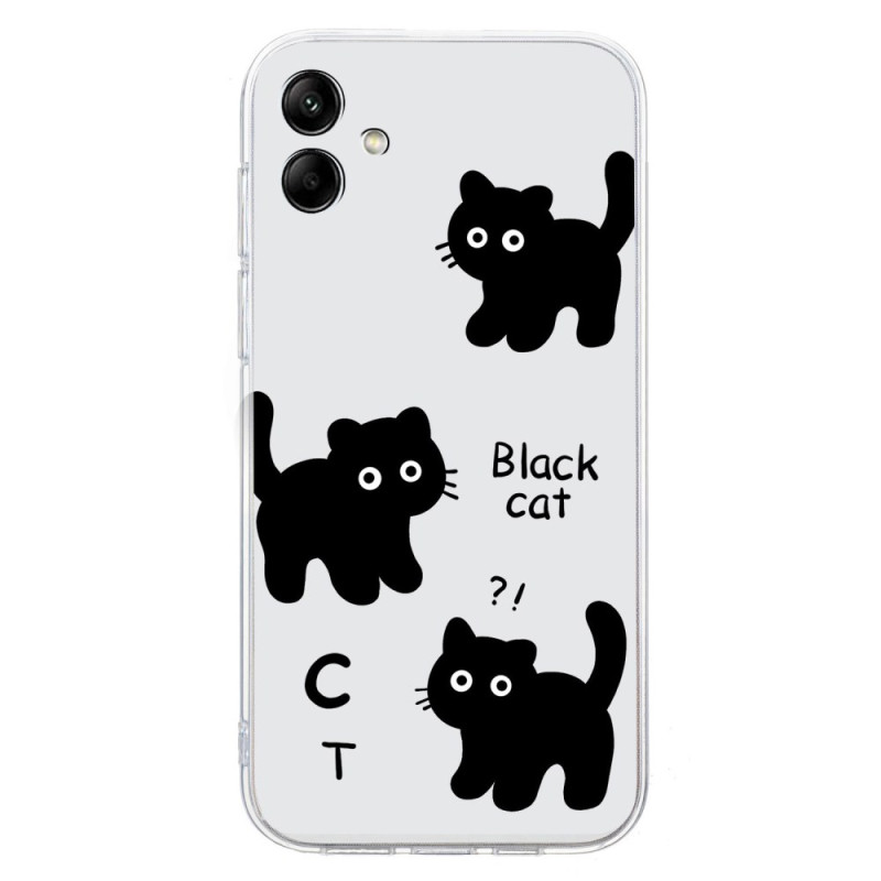 Samsung Galaxy A05 4G Katze Cover Schwarz