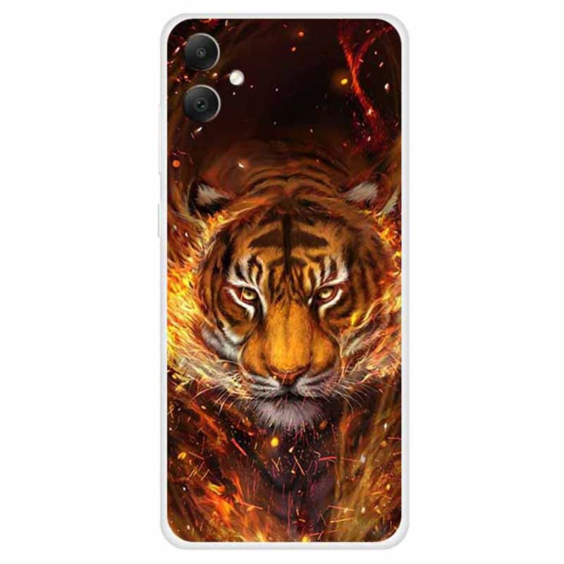 Samsung Galaxy A05 Tiger in Flammen Cover