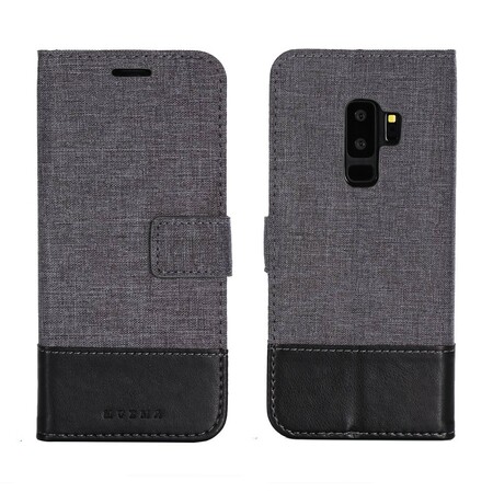 Hülle Samsung Galaxy S9 Plus Muxma Stoff und Lederoptik