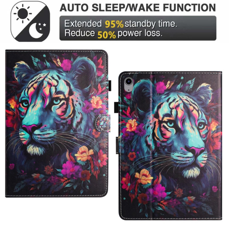 iPad Tasche 10.9 (2022) Tiger Bunte