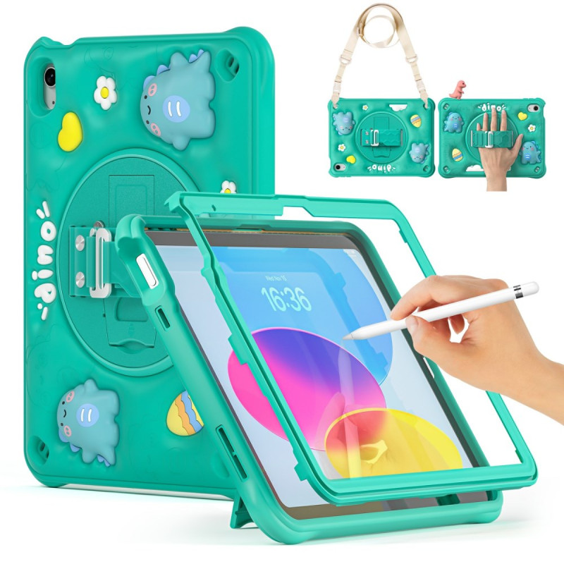 iPad Cover 10.9 (2022) KIds Dinosaurier Gurt und Ständer