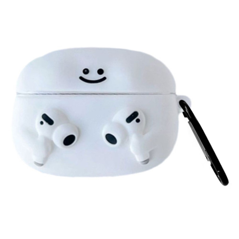 AirPods Pro 2 / AirPods Pro Cartoon Emoji Cover mit Karabinerhaken