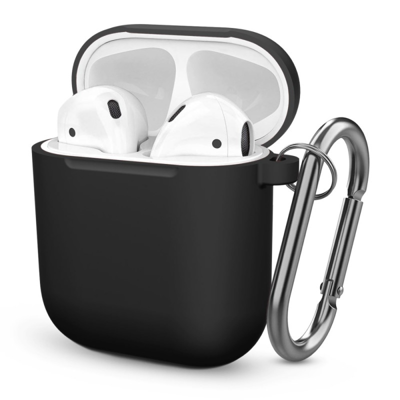 Apple AirPods Cover aus dickem Silikon mit Karabinerhaken