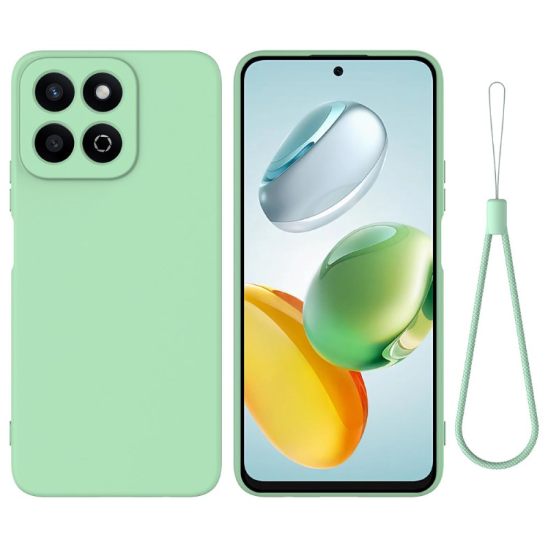 Honor 200 Smart Liquide Silikonhülle mit Riemen