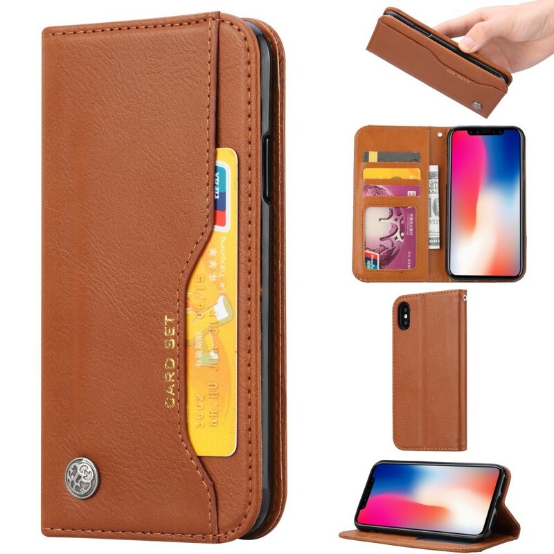 Flip Cover iPhone XS Max Kunstleder Kartenhalter Flip Cover iPhone XS Max Kunstleder Kartenhalter