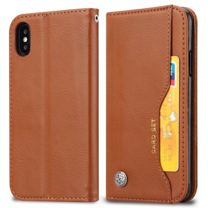 Flip Cover iPhone XS Max Kunstleder Kartenhalter Flip Cover iPhone XS Max Kunstleder Kartenhalter