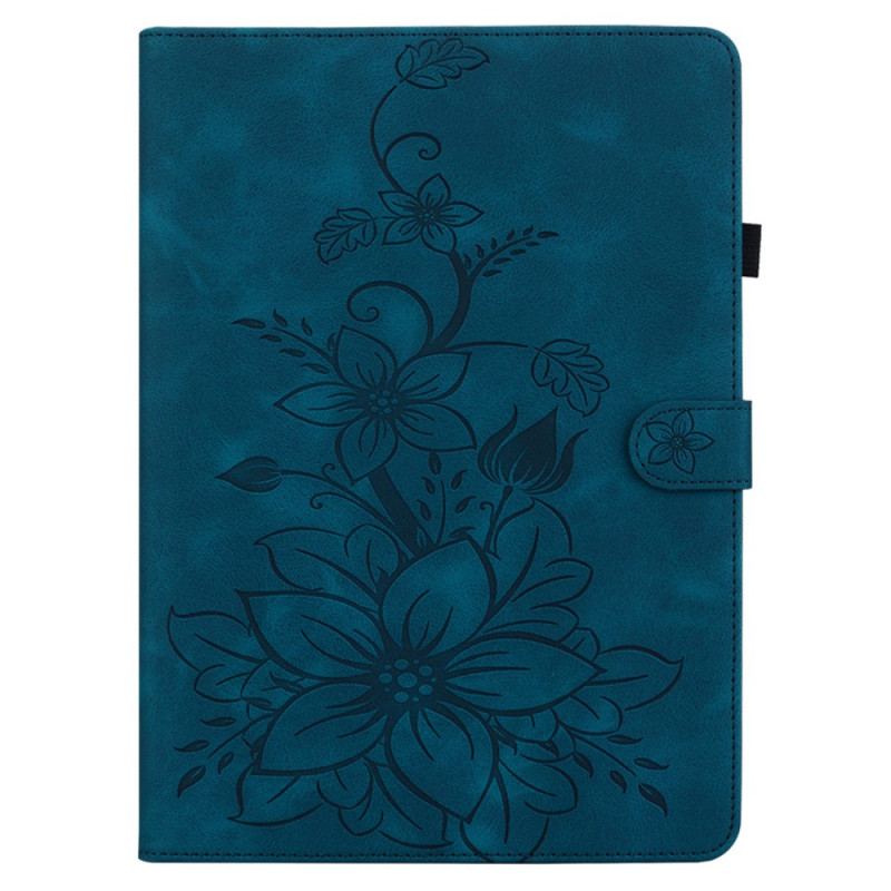 Hülle Samsung Galaxy Tab S9 / S8 / S7Wildlederoptik Blumenmuster