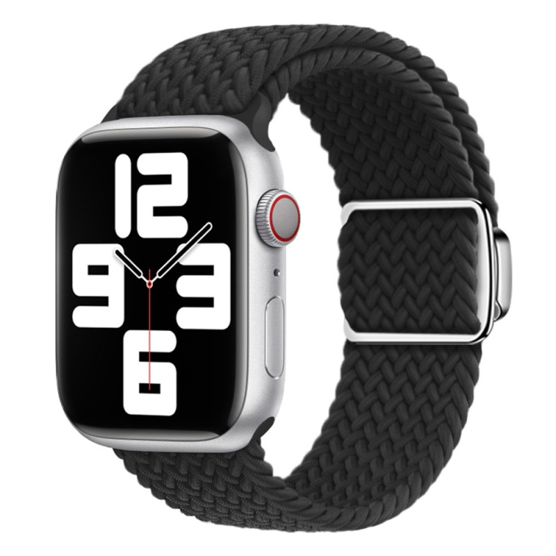 Apple Watch Series 46mm bis 42mm / SE / Ultra 49mm Armband Nylon Geflecht Uni oder Mehrfarbig