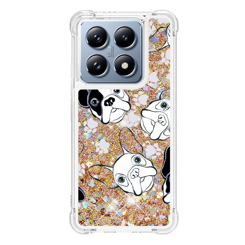 Xiaomi 14T / 14T Pro Glitter Cover Hunde