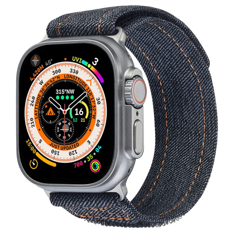 Apple Watch Series 46mm bis 42mm / SE / Ultra 49mm Denim Armband KALEBOL