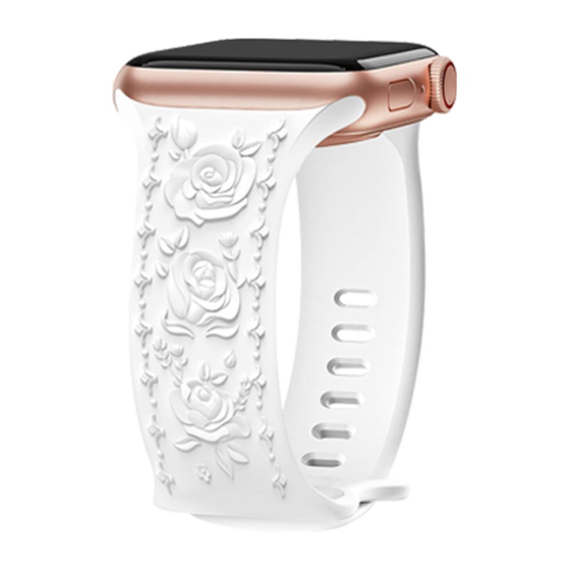 Armband Apple Watch Series 46mm bis 42mm / SE / Ultra 49mm Abdruck Roses