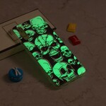 iPhone XR Cover Achtung Totenköpfe Fluoreszierend