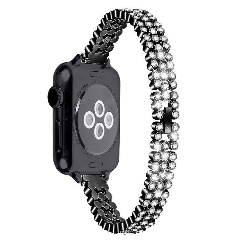 Apple Watch Series 42mm bis 38mm / SE Series Armband Funkelnde Strasssteine