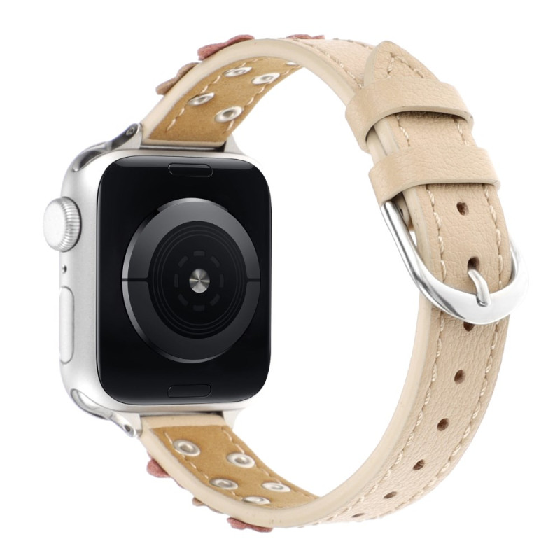 Apple Watch Series 42mm bis 38mm / SE Series Armband Floral Leder