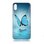 iPhone XS Max Schmetterling Cover Blau Fluoreszierend