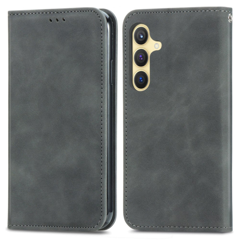 Flip Cover Samsung Galaxy S25 5G Wildleder-Effekt