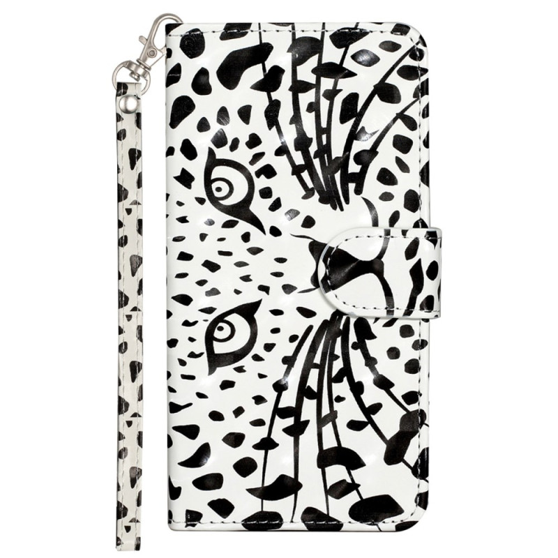 Samsung Galaxy A06 Leopardenkopf Tasche mit Riemen