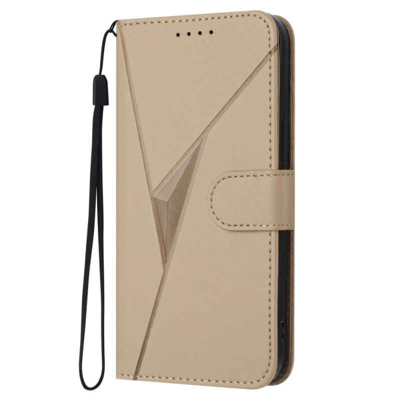 Samsung Galaxy A06 Tasche Dreieckiges Muster mit Riemen
