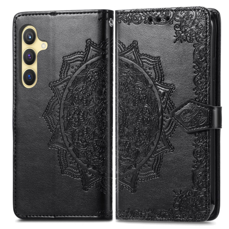 Samsung Galaxy S25 5G Mandala Barock Tasche mit Riemen