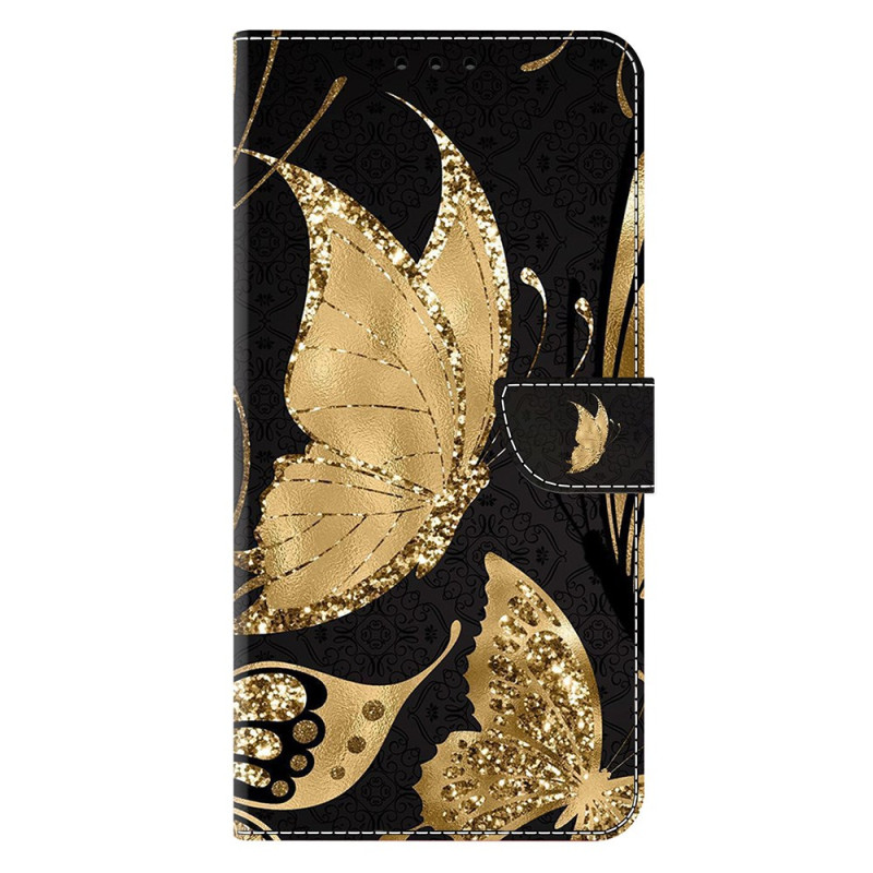 Samsung Galaxy S25 5G Schmetterling Goldene Tasche