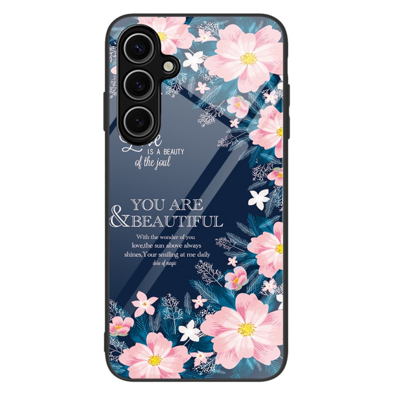 Samsung Galaxy S25 5G Panzerglas
 Cover Blumen Rosen