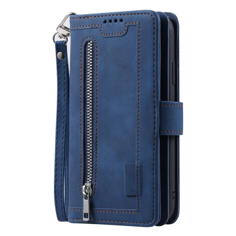 Hülle Samsung Galaxy S25 5G Brieftasche 9 Kartenetui und Umhängeband