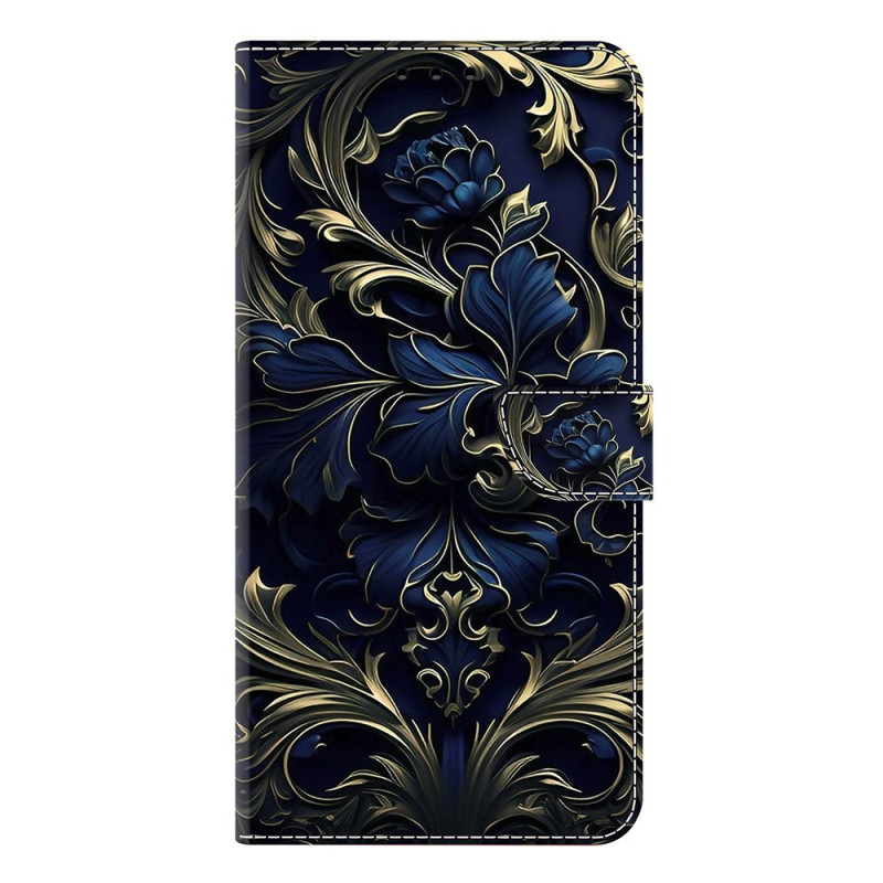 Samsung Galaxy S25 Ultra 5G Hülle Blume Muster Blau