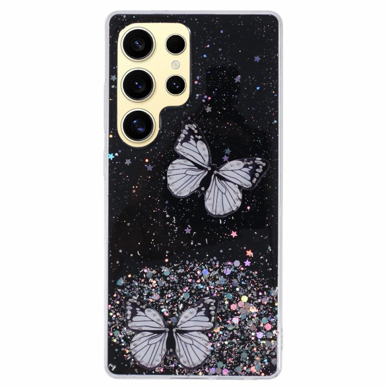 Samsung Galaxy S25 Ultra 5G Schmetterlinge Glitter Cover