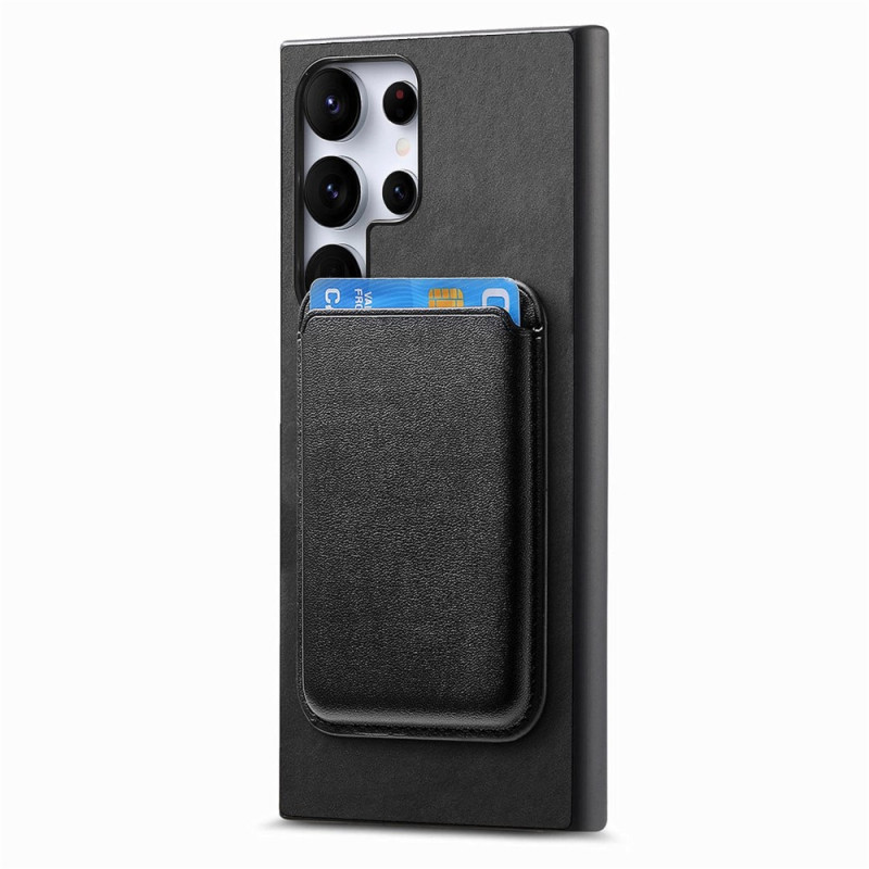 Samsung Galaxy S25 Ultra 5G Wildleder Style Cover Magnetischer abnehmbarer Kartenhalter