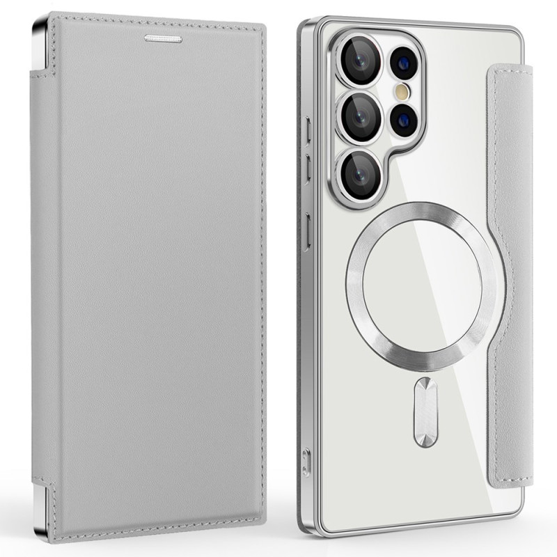 Flip Cover Samsung Galaxy S25 Ultra 5G MagSafe kompatibel mit RFID-Sperre Lederoptik