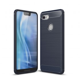 Google Pixel 3 XL Cover Gebürstete Kohlefaser
