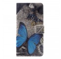 Huawei Mate 20 Pro Schmetterling Hülle Blau
