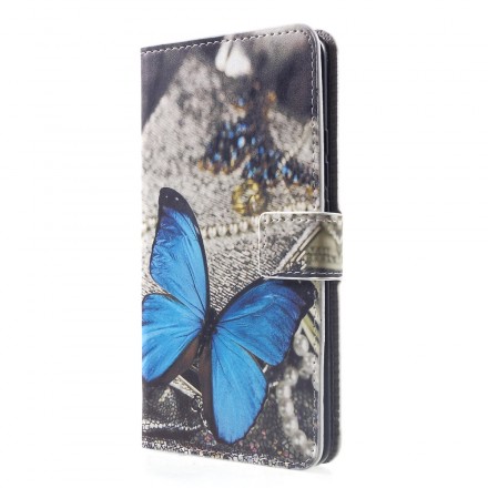 Huawei Mate 20 Pro Schmetterling Hülle Blau