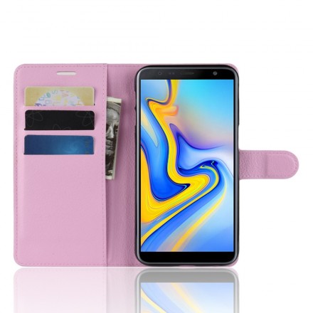 Hülle Samsung Galaxy J6 Plus Kunstleder Litchi