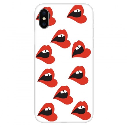 Transparentes iPhone XS Cover Pulpy Lips
