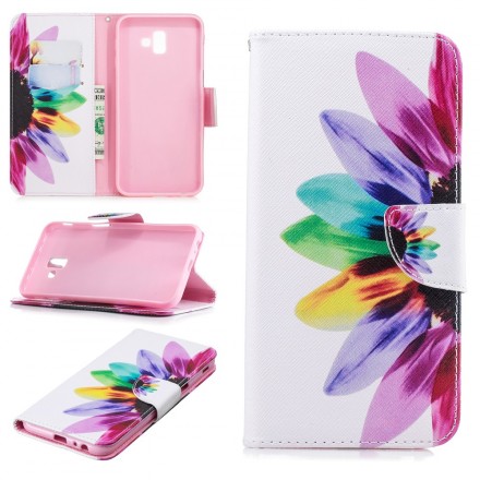 Hülle Samsung Galaxy J6 Plus Blume Aquarell Hülle Samsung Galaxy J6 Plus Blume Aquarell