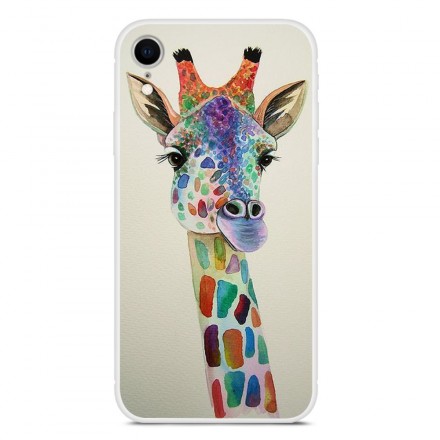 iPhone XR Cover Giraffe Farbig