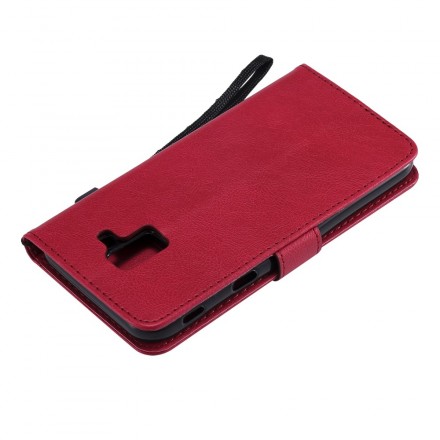 Samsung Galaxy J6 Plus Tasche Lederoptik mit Riemen Samsung Galaxy J6 Plus Tasche Lederoptik mit Riemen