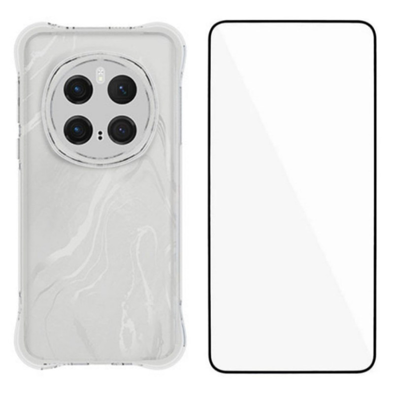 Transparentes Honor Magic 7 Pro 5G Cover mit Displayschutz aus gehärtetem Glas