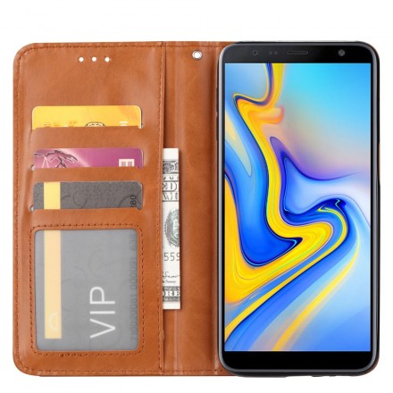 Flip Cover Samsung Galaxy J6 Plus Kunstleder Kartenhalter