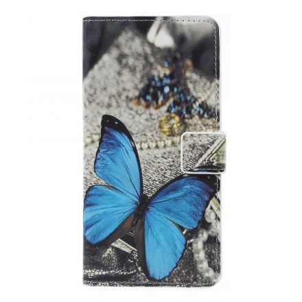 Samsung Galaxy A7 Schmetterling Hülle Blau